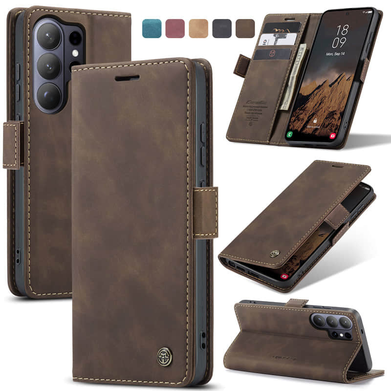 CaseMe Retro Wallet Case Coffee