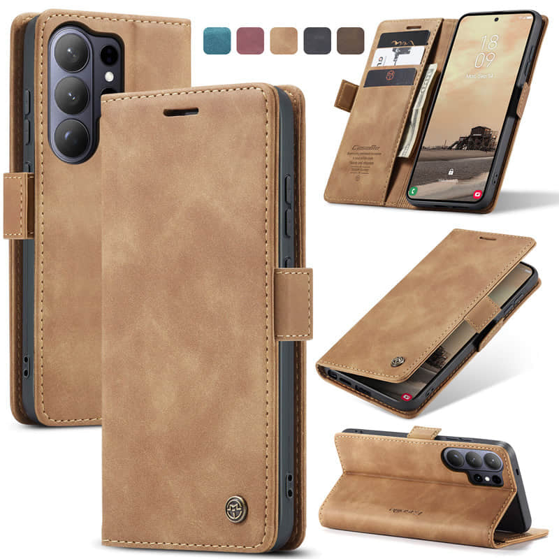 CaseMe Retro Wallet Case Brown