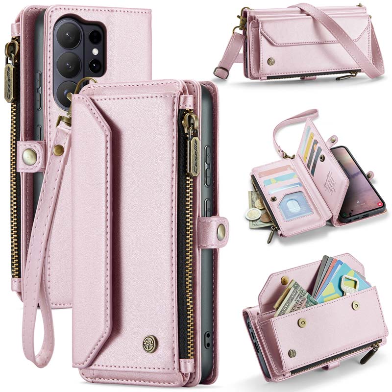 CaseMe Crossbody RFID Phone Bag Pink